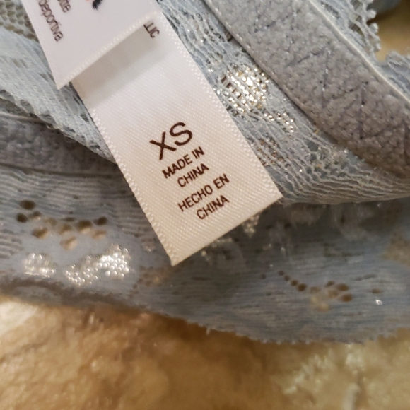 Gilligan & Omalley Racerback Bralette Size XS Silver Lace NEW no tags - Picture 4 of 7